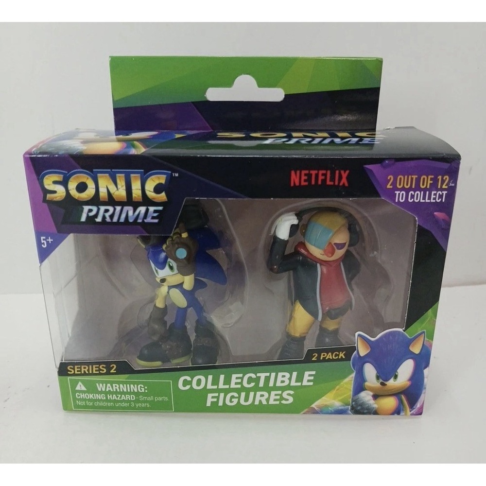 SONIC PRIME SERIES 2 SONIC & DR DON'T COLLECTIBLE‎ FIGURES 2 PACK NIB
